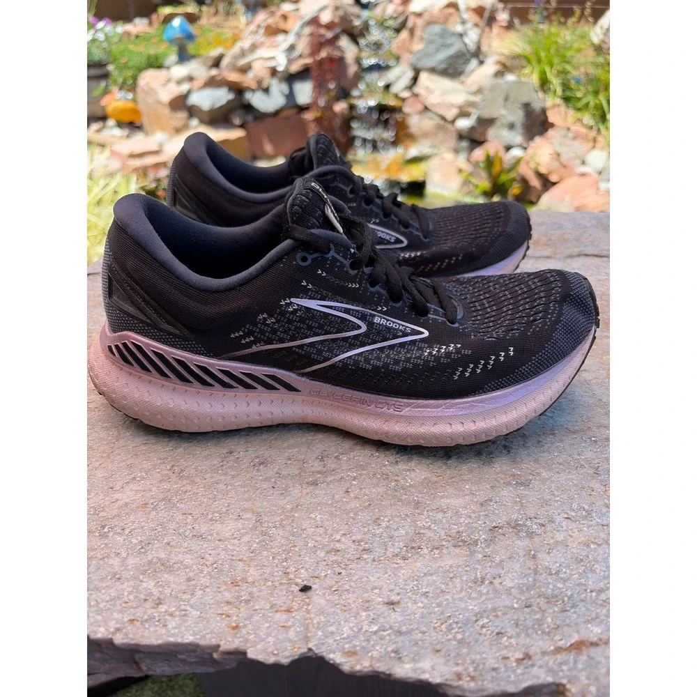 Brooks Glycerin GTS 19 Womens Running Shoes Black Pink 1203441B074 Size 8